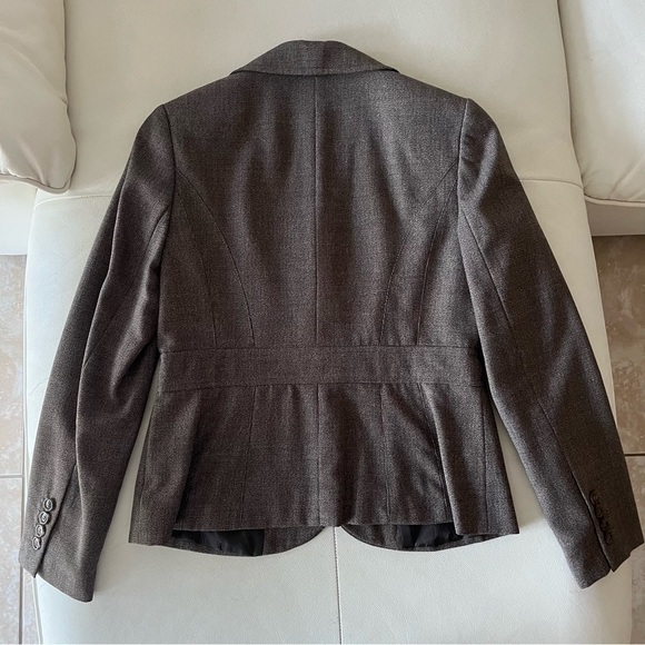 ANN Taylor petites gray blazer linen blend size 2 - Picture 3 of 9